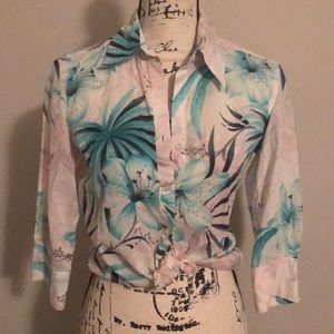 Vintage Hawaiian Button Front Shirt Havana Jacks